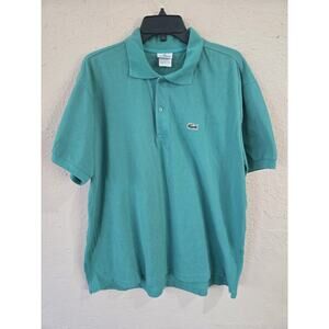 Lacoste Men's Green Polo Shirt, Size 8 Or 3X